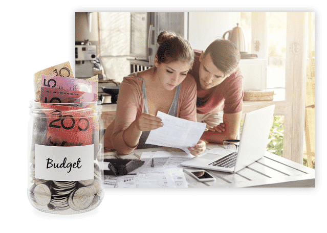 Couple talking about their budget - Conveyancing Ipswich